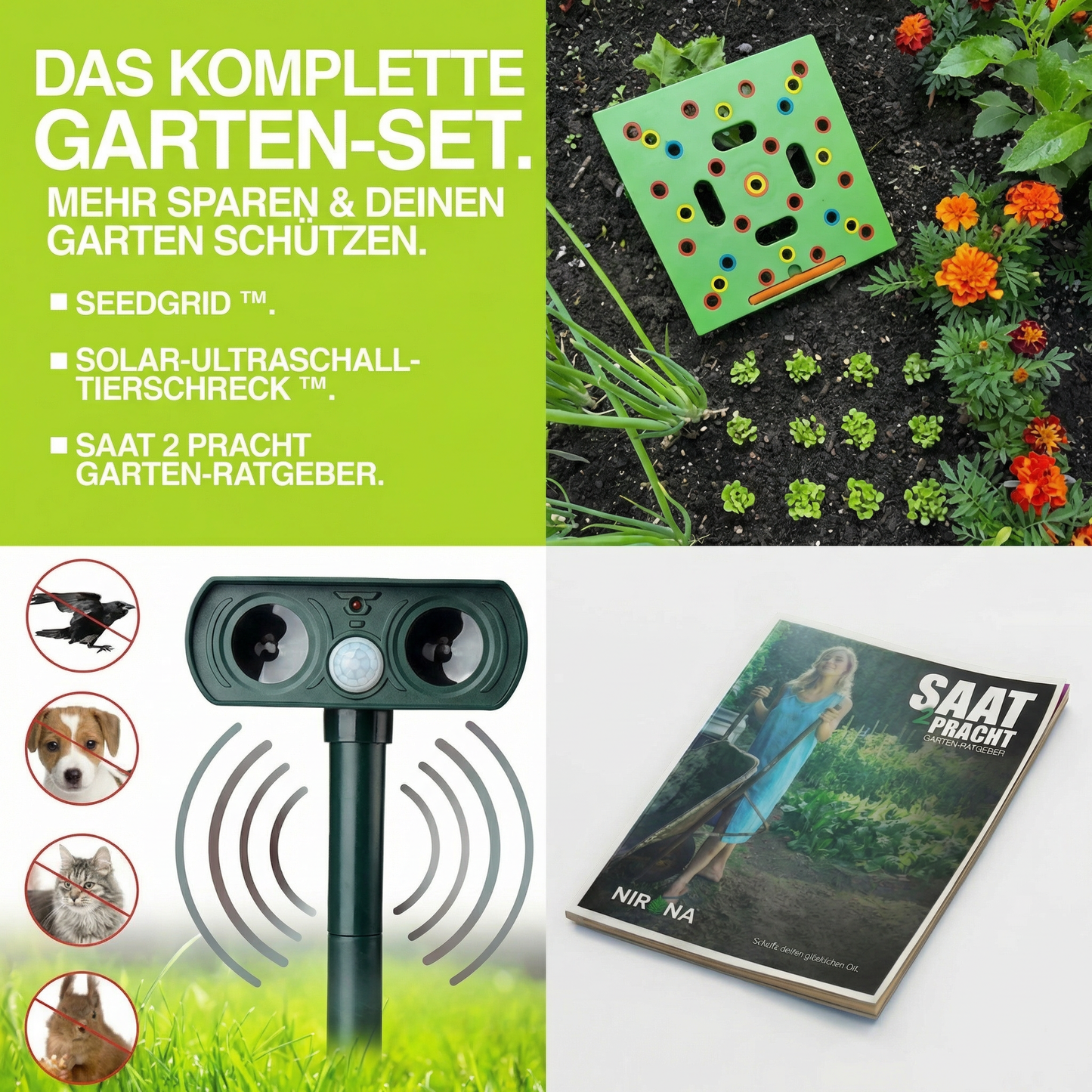 GuardSonic™ - Ultraschall-Tierabwehr für Vögel und andere Tiere