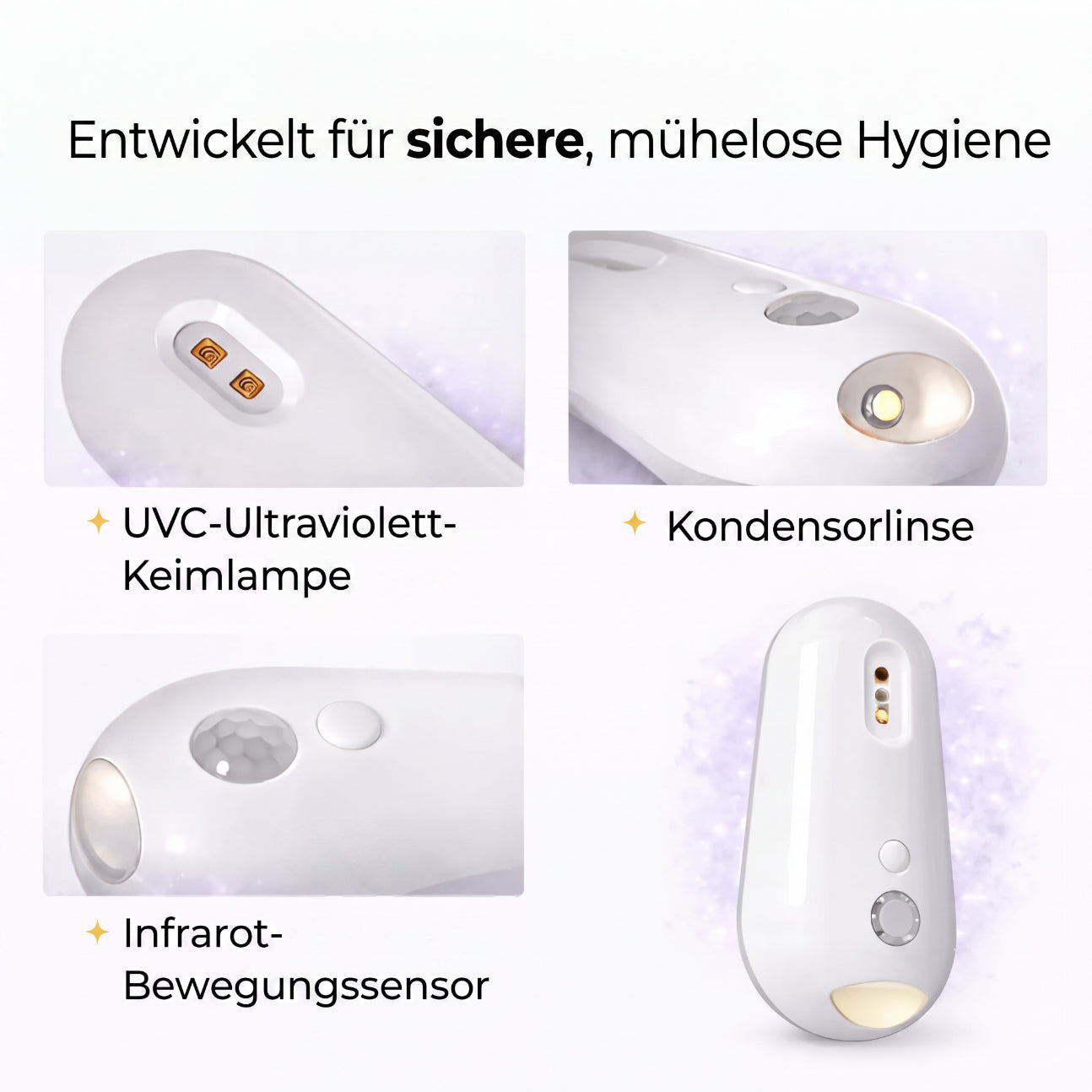 Selbstreinigende UV-Toiletten-Desinfektion & Nachtlicht